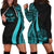 Marshall Islands Women's Hoodie Dress - Turquoise Polynesian Tentacle Tribal Pattern Crest Turquoise - Polynesian Pride