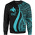 Papua New Guinea Sweatshirt - Turquoise Polynesian Tentacle Tribal Pattern Unisex Turquoise - Polynesian Pride