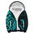 Yap Sherpa Hoodie - Turquoise Tentacle Turtle Turquoise - Polynesian Pride