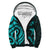 Wallis and Futuna Sherpa Hoodie - Turquoise Tentacle Turtle Turquoise - Polynesian Pride