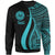 Tahiti Sweatshirt - Turquoise Polynesian Tentacle Tribal Pattern Unisex Turquoise - Polynesian Pride