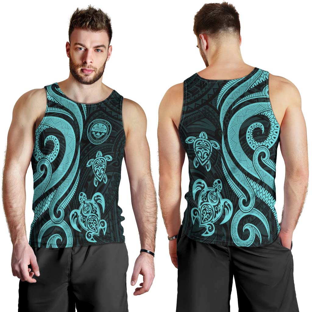 Federated States of Micronesia Men's Tank Top - Turquoise Tentacle Turtle - Polynesian Pride