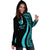 Wallis and Futuna Women's Hoodie Dress - Turquoise Polynesian Tentacle Tribal Pattern - Polynesian Pride