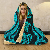 Samoa Hooded Blanket - Turquoise Tentacle Turtle - Polynesian Pride