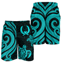 Pohnpei Men's Short - Turquoise Tentacle Turtle - Polynesian Pride