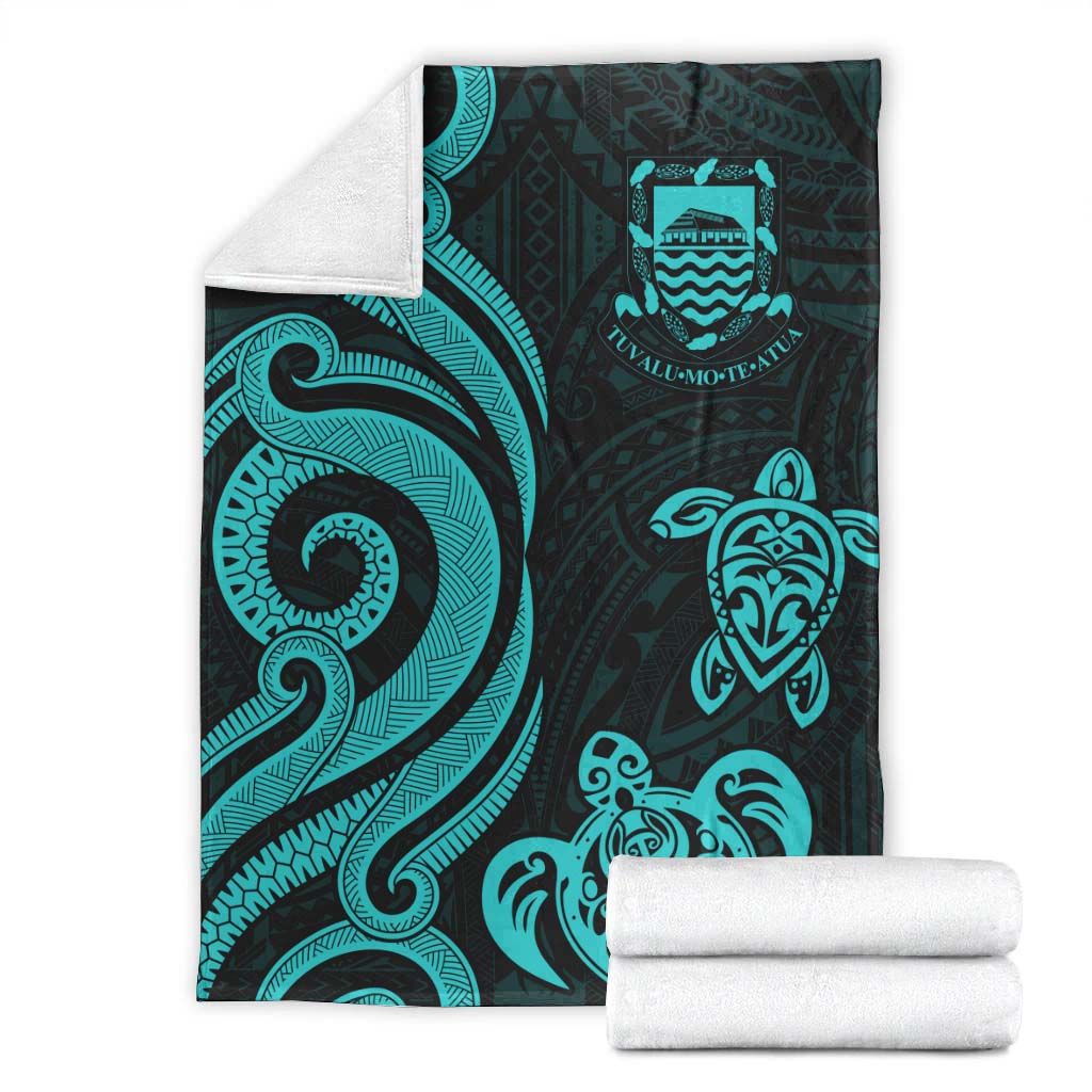 Tuvalu Premium Blanket - Turquoise Tentacle Turtle - Polynesian Pride