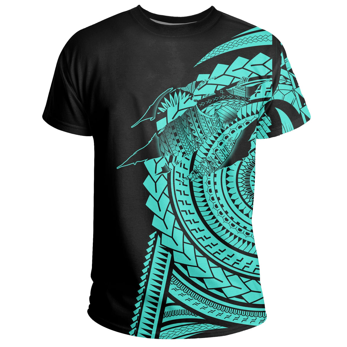 Hawaii Polynesian In My Heart T Shirt Ryan Style Turquoise - Polynesian Pride