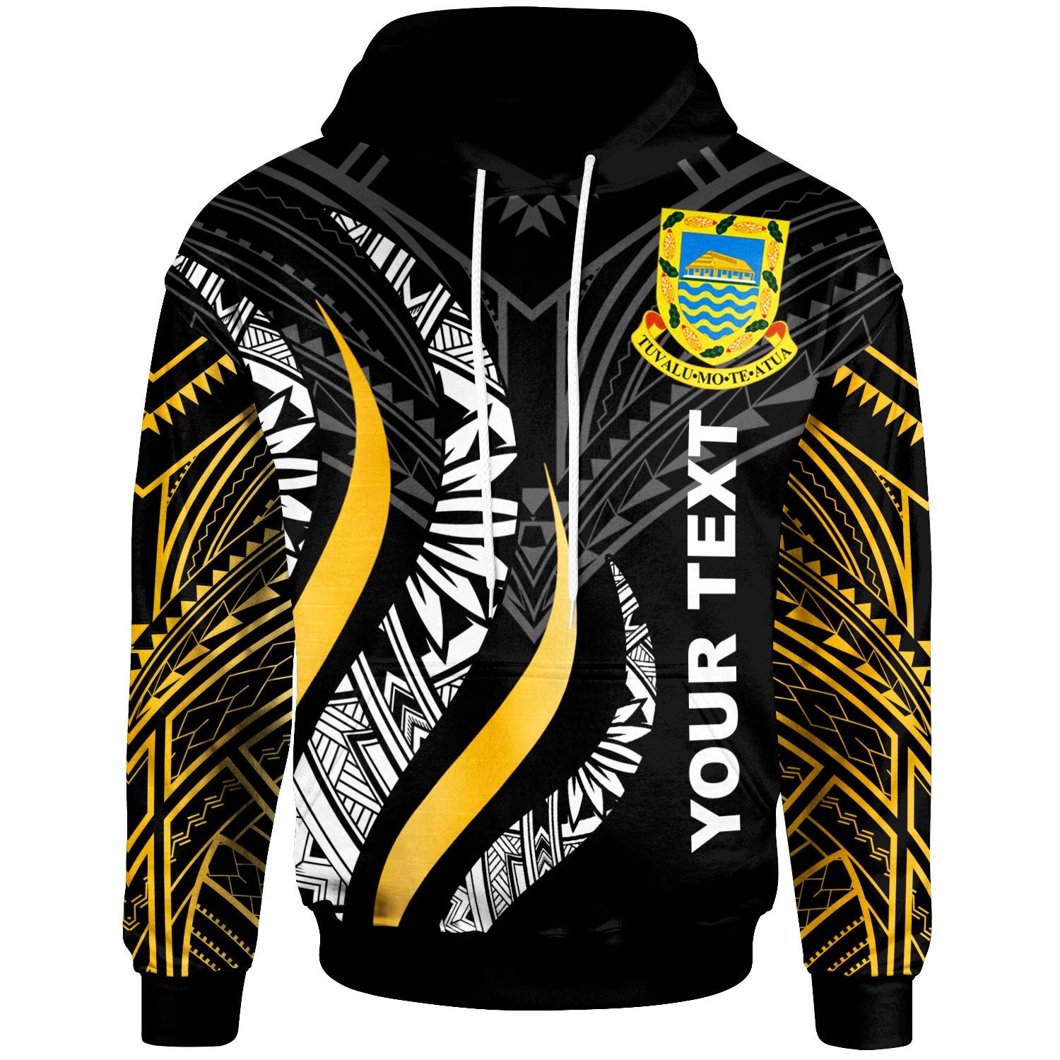 tuvalu-custom-personalised-hoodie-tuvalu-strong-fire-pattern-gold