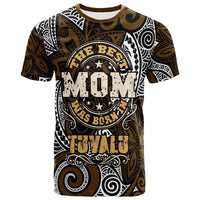 Tuvalu T Shirt The Best Mom Was Born In Unisex Brown - Polynesian Pride