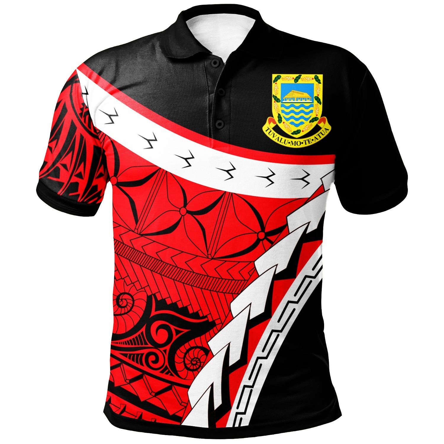 Tuvalu Custom Polo Shirt Proud Of Tuvalu Unisex Red - Polynesian Pride