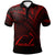 Tuvalu Polo Shirt Red Color Cross Style Unisex Black - Polynesian Pride