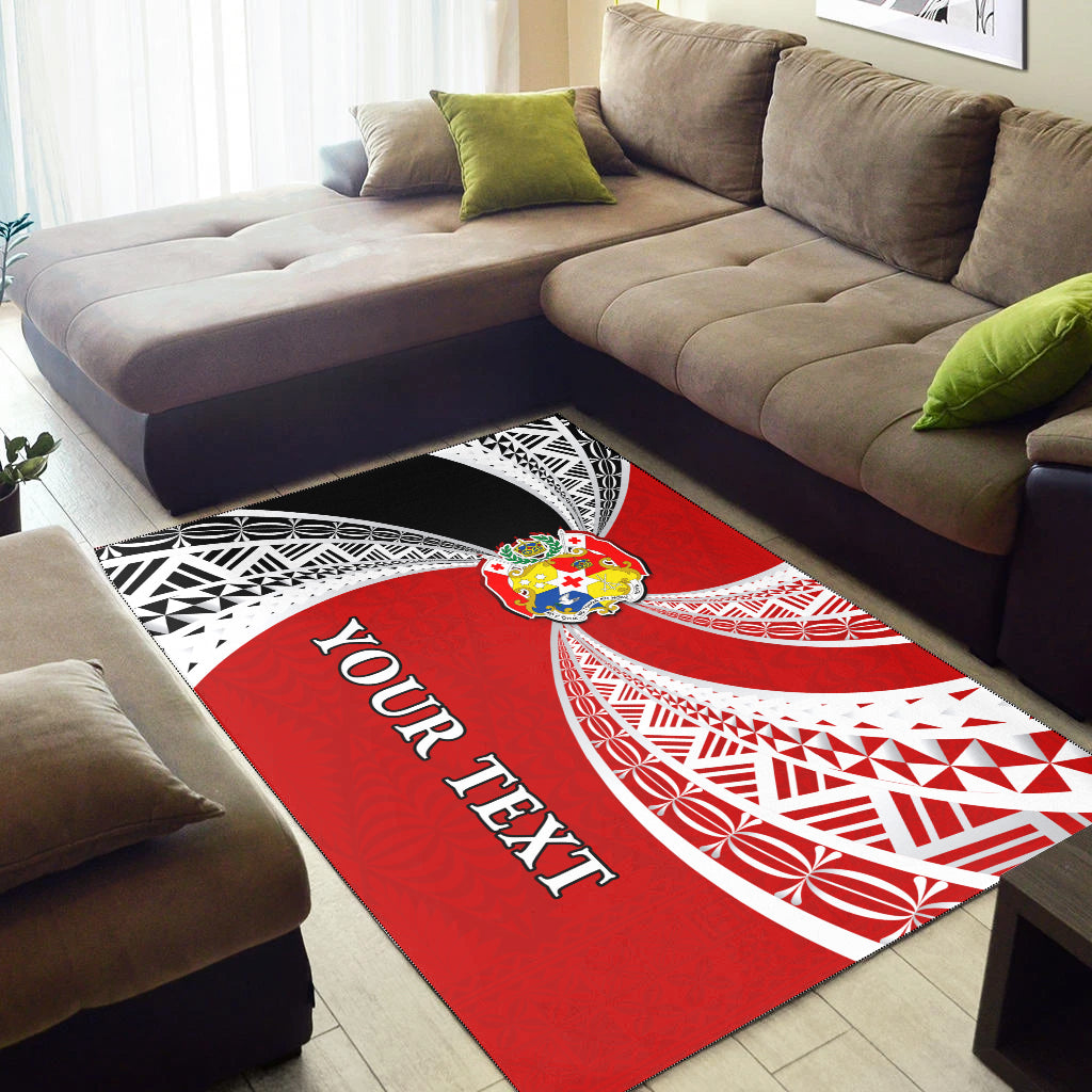 (Custom Personalised) Tonga Distinctive Area Rug Tongan Tapa Pattern LT13 - Polynesian Pride