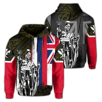 Hawaii King Flag Polynesian Hoodie Yellow Unisex Yellow - Polynesian Pride