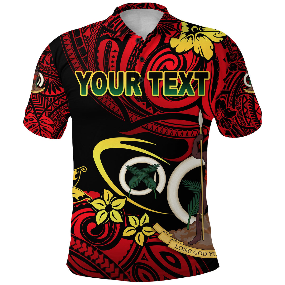 Custom Vanuatu Rugby Polo Shirt Fashion Style - Polynesian Pride