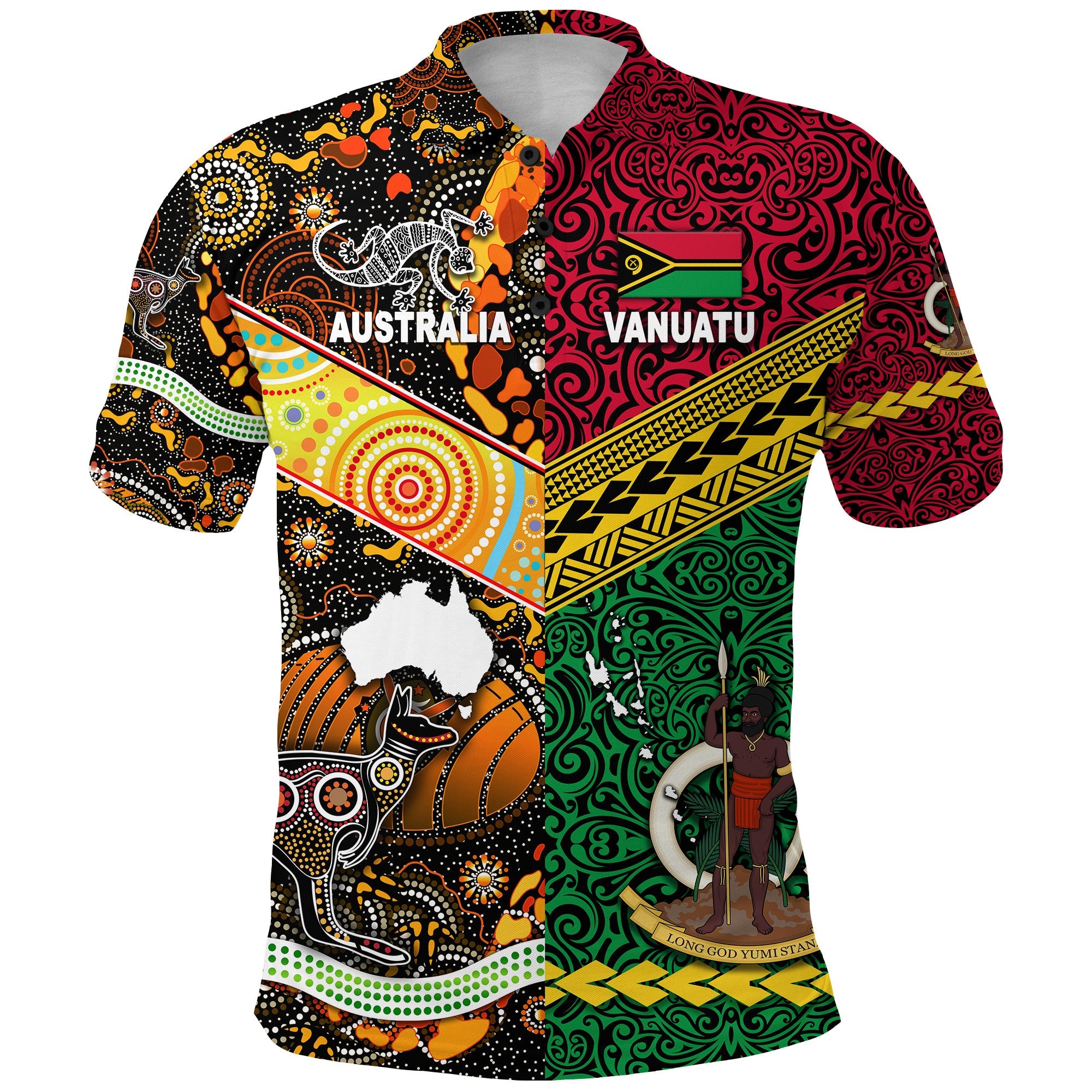 (Proud To Be Ni Van 42 Anniversary) Vanuatu Australia Polo Shirt Together LT8