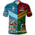 Custom Vanuatu Fiji Polo Shirt Together Bright Color, Custom Text and Number LT8 - Polynesian Pride