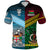 Custom Vanuatu Fiji Polo Shirt Together Blue, Custom Text and Number LT8 - Polynesian Pride