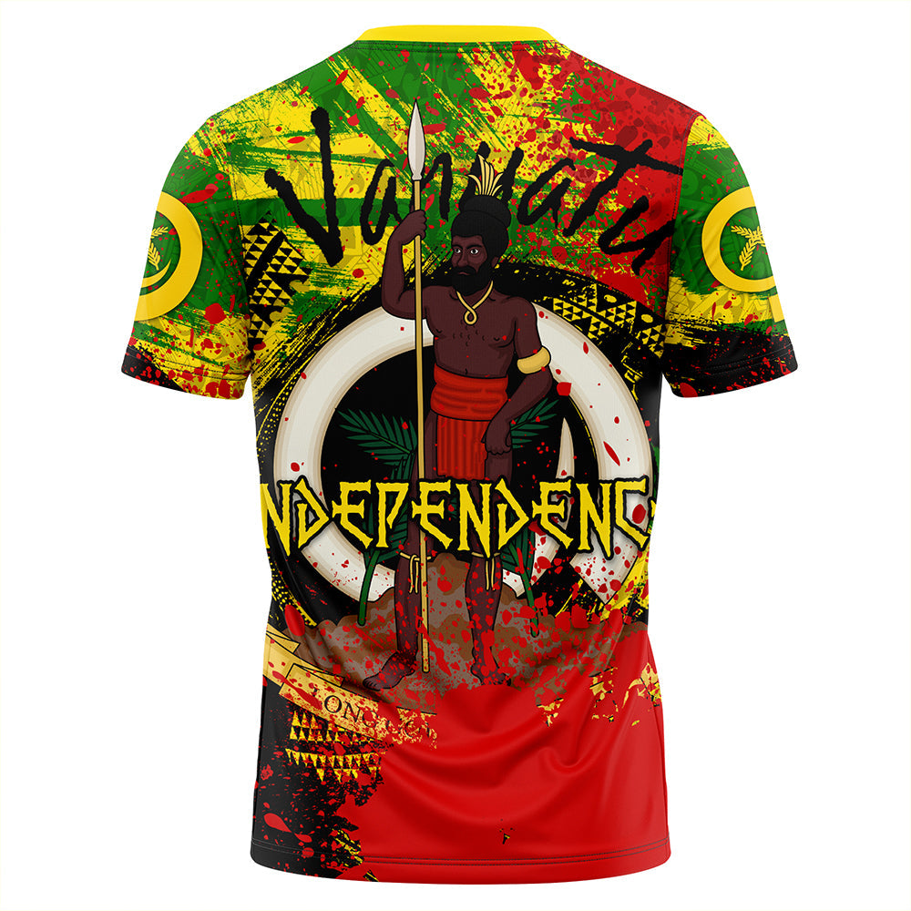 Vanuatu Independence Day Grunge T Shirt LT10 - Polynesian Pride