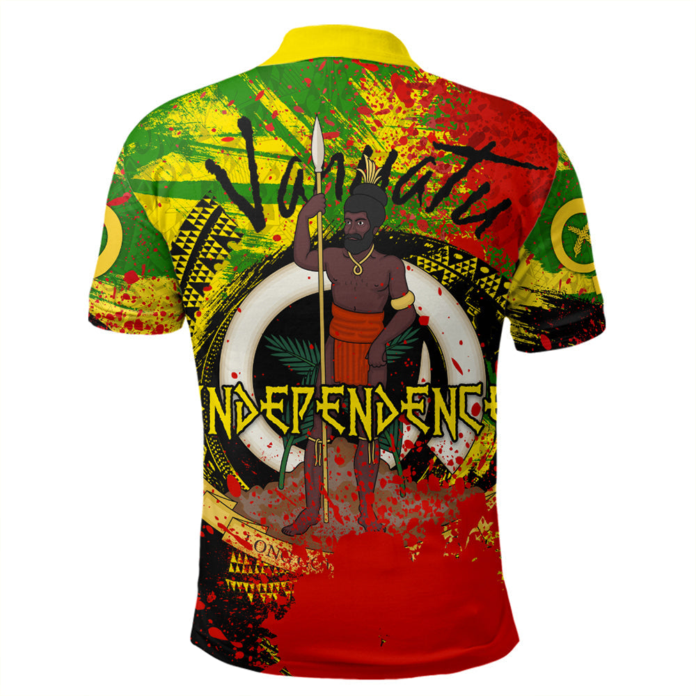 Vanuatu Independence Day Grunge Polo Shirt LT10 - Polynesian Pride