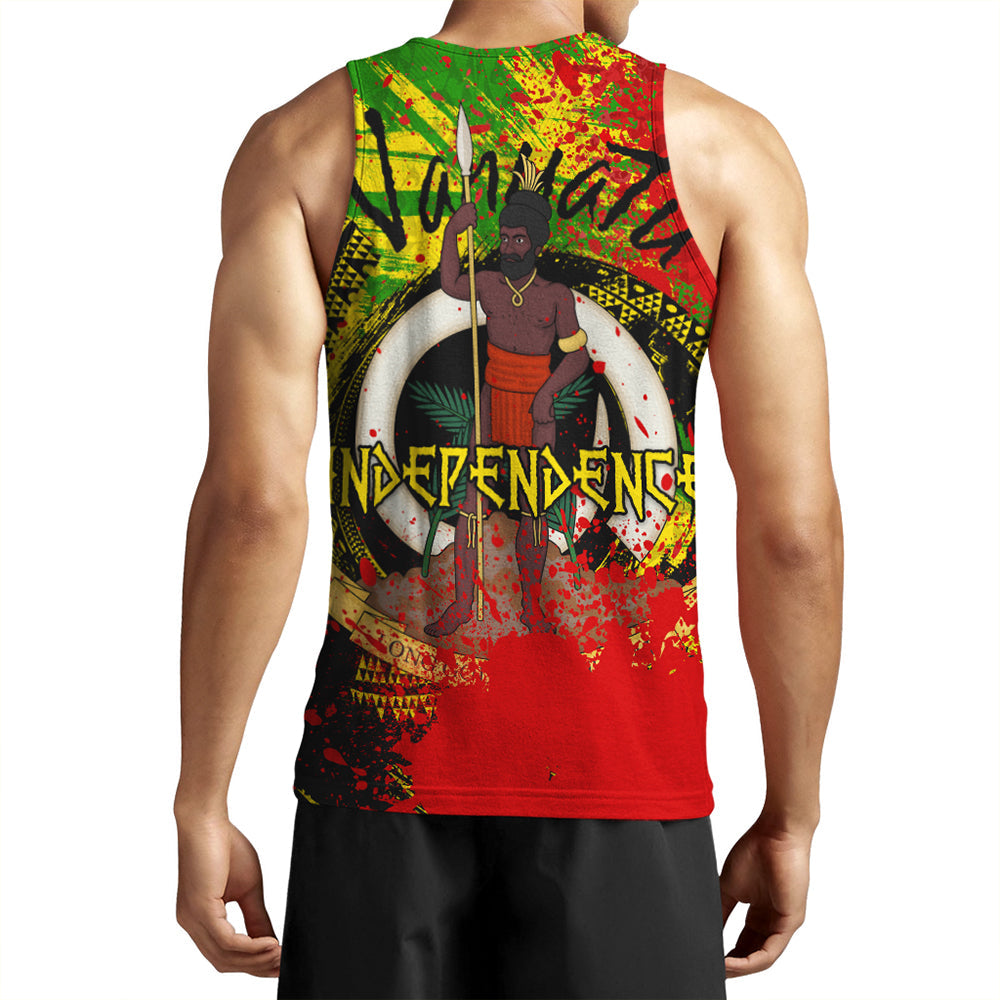 Vanuatu Independence Day Grunge Tank Top LT10 - Polynesian Pride