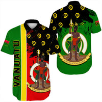 Vanuatu Flag Pattern Style Short Sleeve Shirt LT10 Unisex Yellow - Polynesian Pride