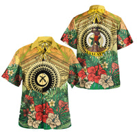 Vanuatu Polynesian Hibiscus Beach Shirt LT10 Unisex Yellow - Polynesian Pride