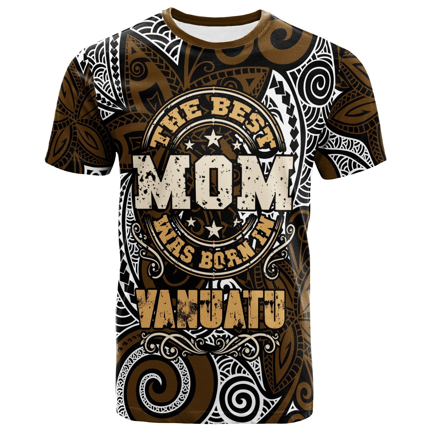 Vanuatu T Shirt The Best Mom Was Born In Unisex Brown - Polynesian Pride