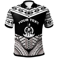 Vanuatu Custom Polo Shirt Tribal Pattern Cool Style White Color Unisex White - Polynesian Pride