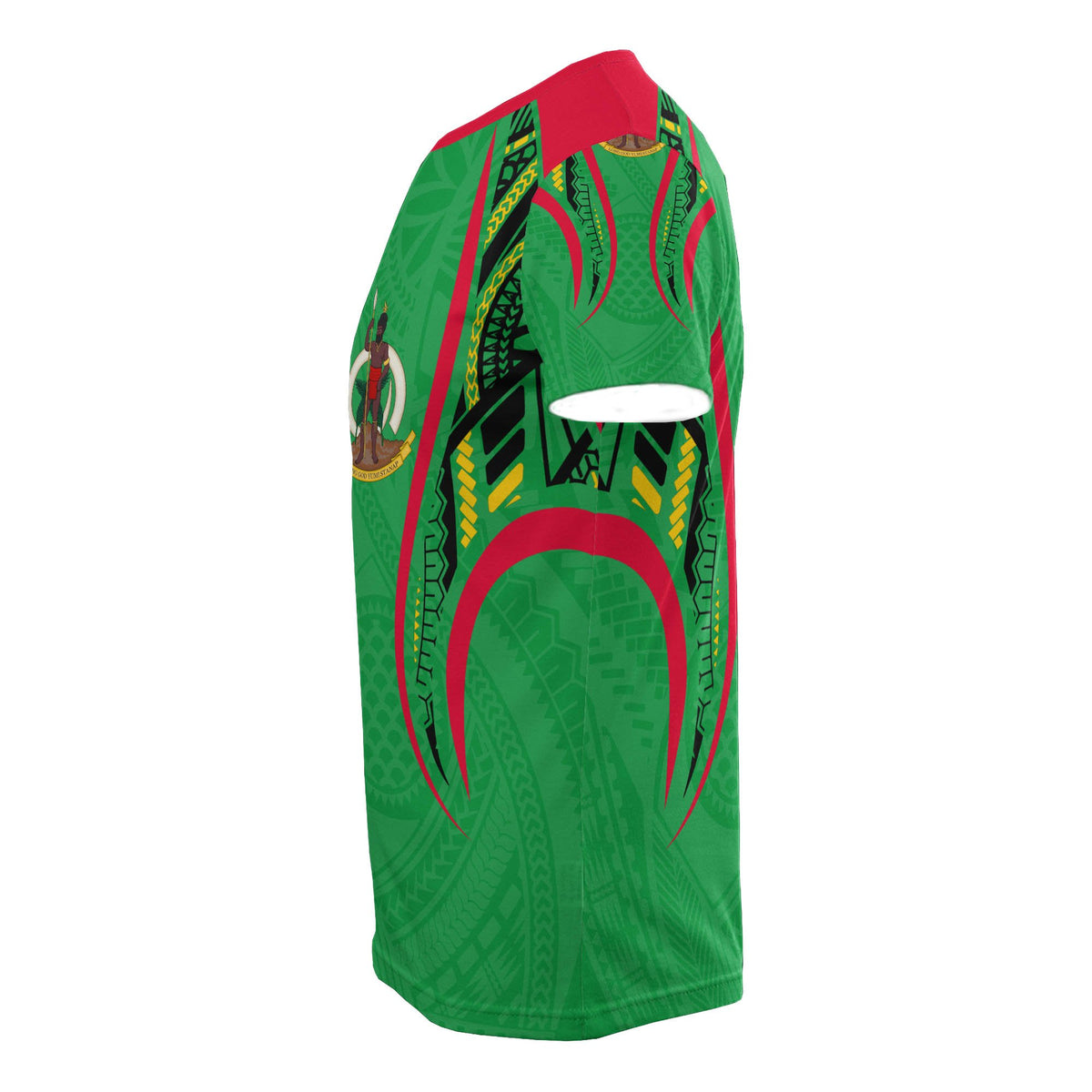 Vanuatu T Shirt Vanuatuan Coat of Arms Polynesian Stylized - Polynesian Pride