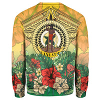 Vanuatu Polynesian Hibiscus Sweatshirt LT10 - Polynesian Pride