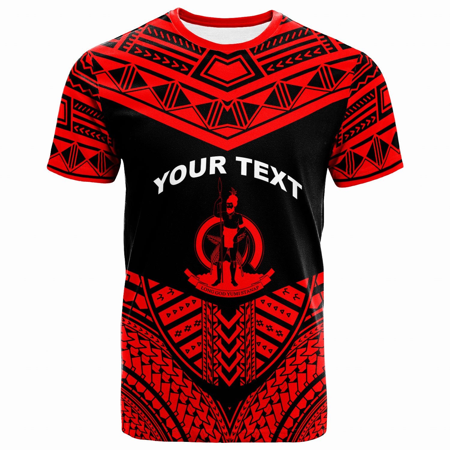Vanuatu Custom T Shirt Tribal Pattern Cool Style Red Color Unisex Red - Polynesian Pride