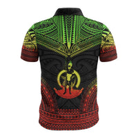 Vanuatu Polo Shirt Vanuatuan Coat Of Arms Polynesian Chief Tattoo Reggae Version - Polynesian Pride