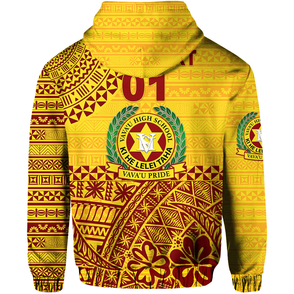 Custom Tonga Vavau High School Zip Hoodie Kupesi Vibes Yellow LT8 - Polynesian Pride