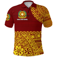 Tonga Vavau High School Polo Shirt Kupesi Vibes Maroon LT8 - Polynesian Pride