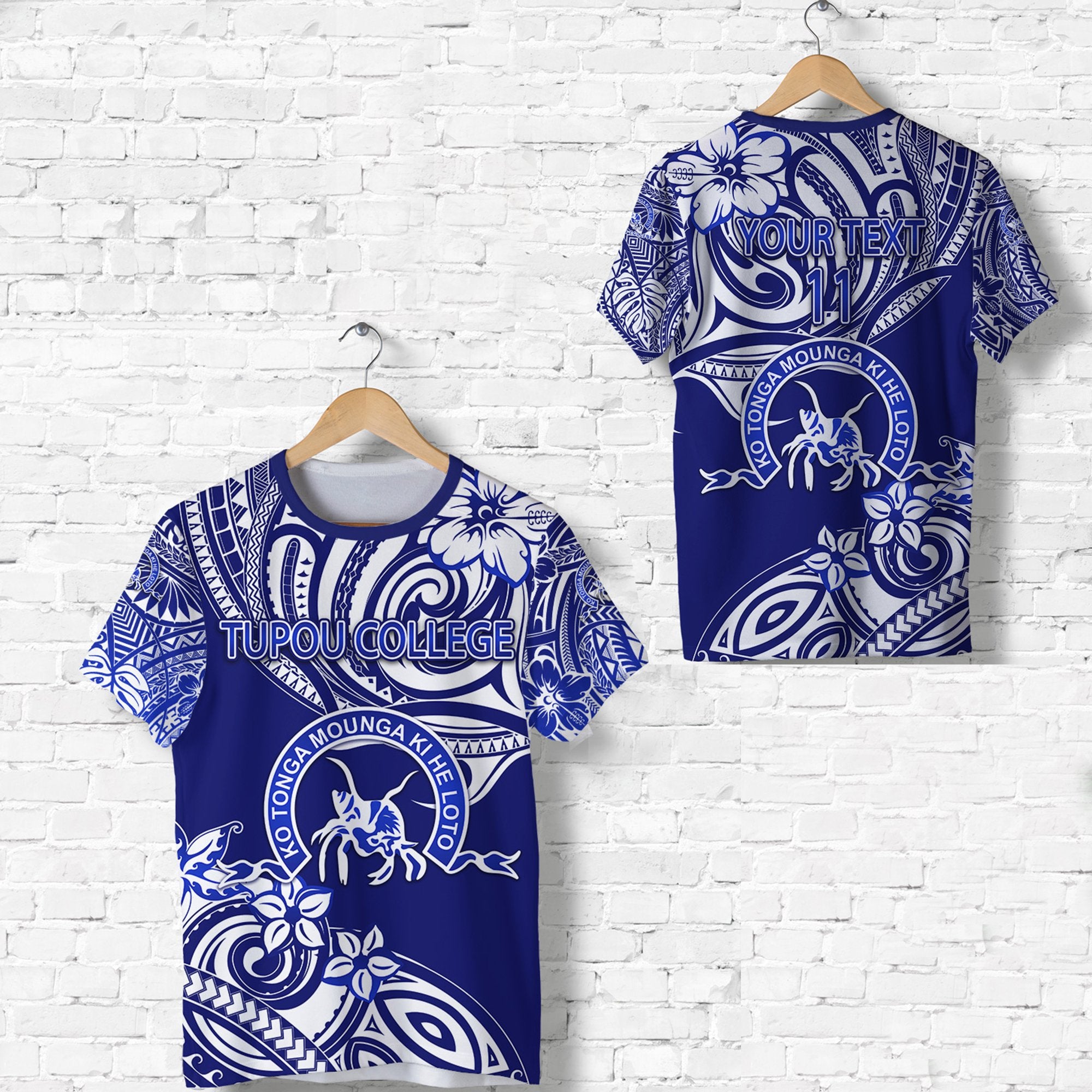 Custom Kolisi Ko Tupou College Tonga T Shirt Unique Vibes Blue, Custom Text and Number Unisex Blue - Polynesian Pride