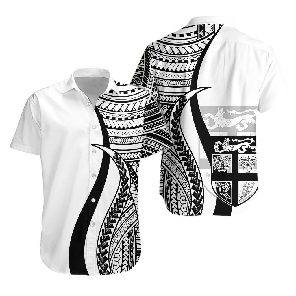 Fiji Short Sleeve Shirts - Black Polynesian Tentacle Tribal Pattern RLT7 Unisex Black - Polynesian Pride