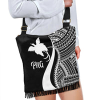 Papua New Guinea Boho Handbag - White Polynesian Tentacle Tribal Pattern - Polynesian Pride