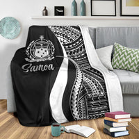 Samoa Premium Blanket - White Polynesian Tentacle Tribal Pattern - Polynesian Pride