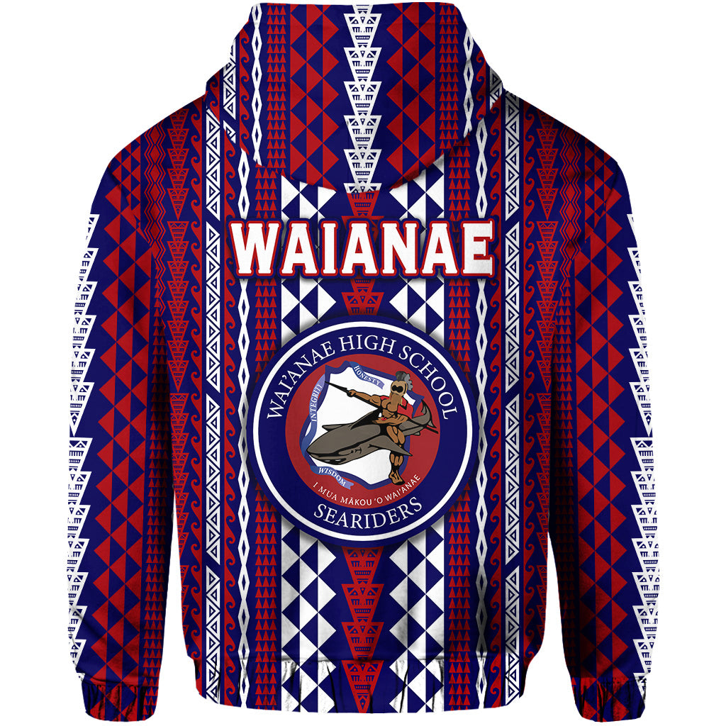 Hawaii Waianae High School Hoodie Seariders Simple Style LT8 - Polynesian Pride
