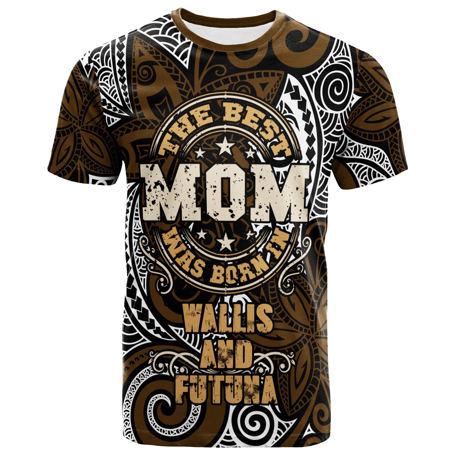 Wallis and Futuna T Shirt The Best Mom Was Born In Unisex Brown - Polynesian Pride