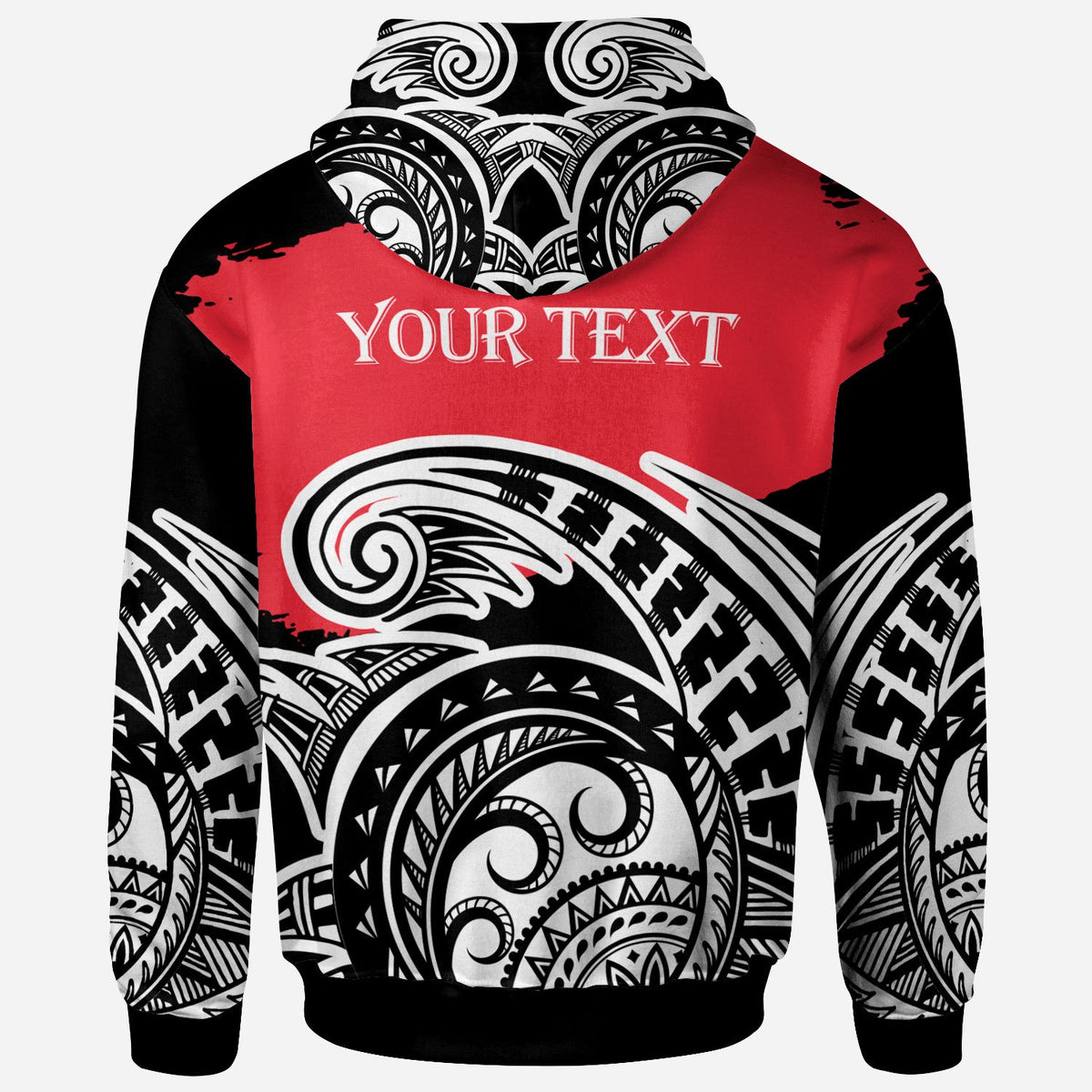 Wallis & Futuna Custom Hoodie Ethnic Style With Round Black White Pattern - Polynesian Pride