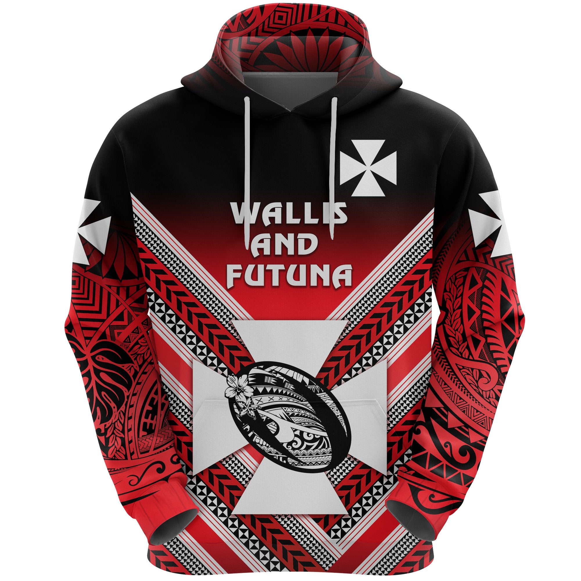 Wallis and Futuna Rugby Hoodie Creative Style Unisex Red - Polynesian Pride