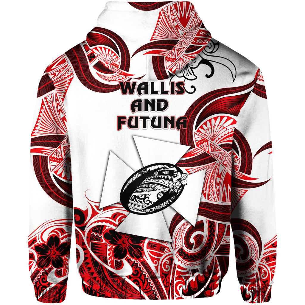 Wallis and Futuna Polynesian Zip Hoodie Unique Style White LT8 - Polynesian Pride