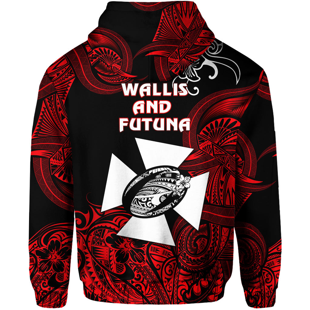 Wallis and Futuna Polynesian Zip Hoodie Unique Style Red LT8 - Polynesian Pride