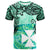 Wallis and Futuna T- Shirt -Vintage Floral Pattern Green Color