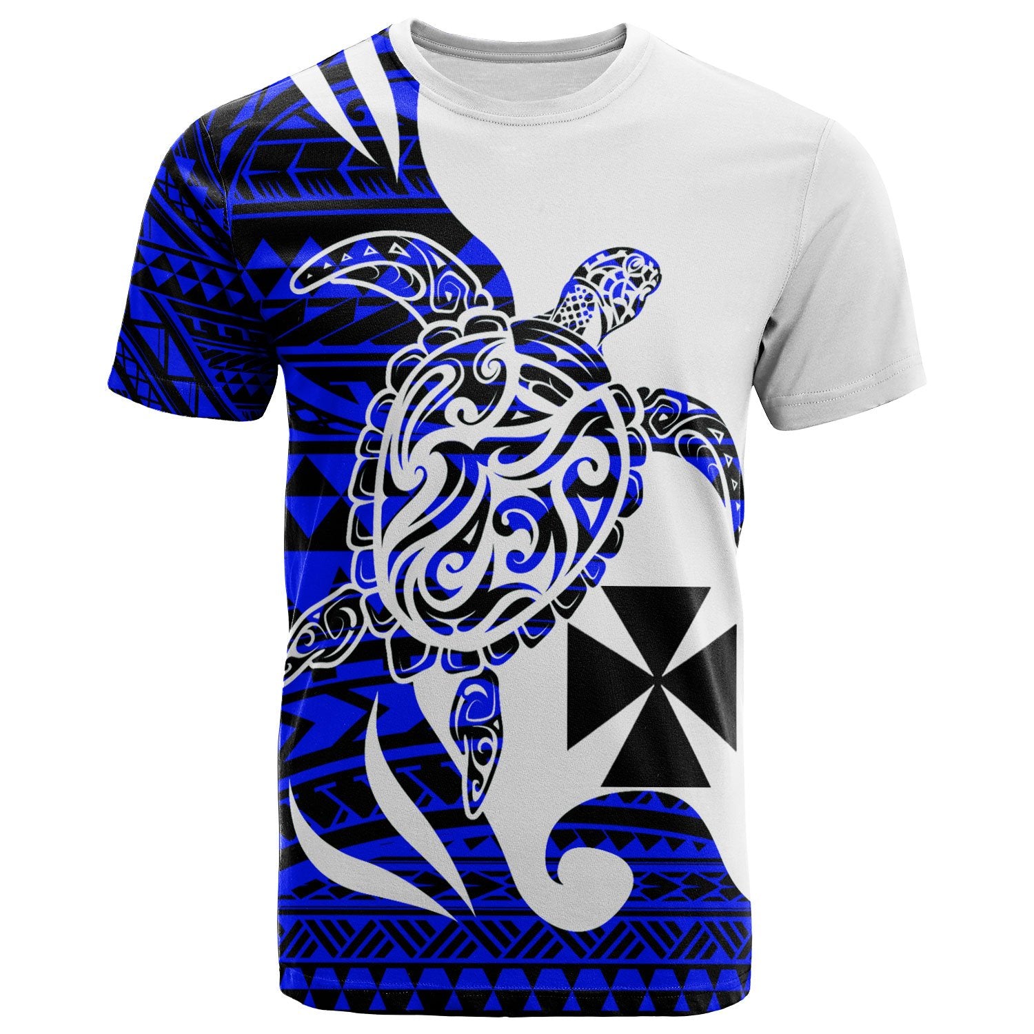Wallis and Futuna Custom T Shirt Mega Turtle Unisex Blue - Polynesian Pride
