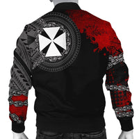 Wallis and Futuna Polynesian Personalised Men's Bomber Jacket - Polynesian Chain Style - Polynesian Pride