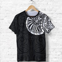 New Zealand Maori T Shirt, Maori Warrior Tattoo Shirt White Unisex Black - Polynesian Pride