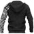 Maori Zip Hoodie, Maori Warrior Tattoo Full Zip Hoodie White Customized - Polynesian Pride