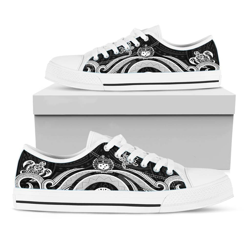 Samoa Low Top Canvas Shoes - White Tentacle Turtle - Polynesian Pride